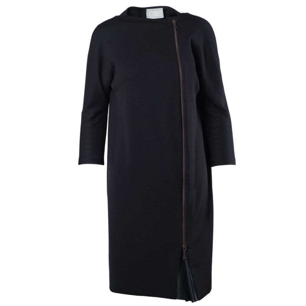 Dušan Wool Faux Leather Combo Dress - '00s